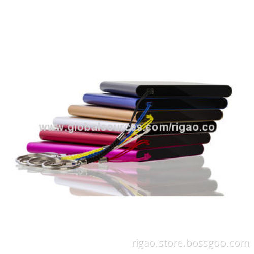 Real capacity 4,000mAh aluminum shell slim size portable power bank